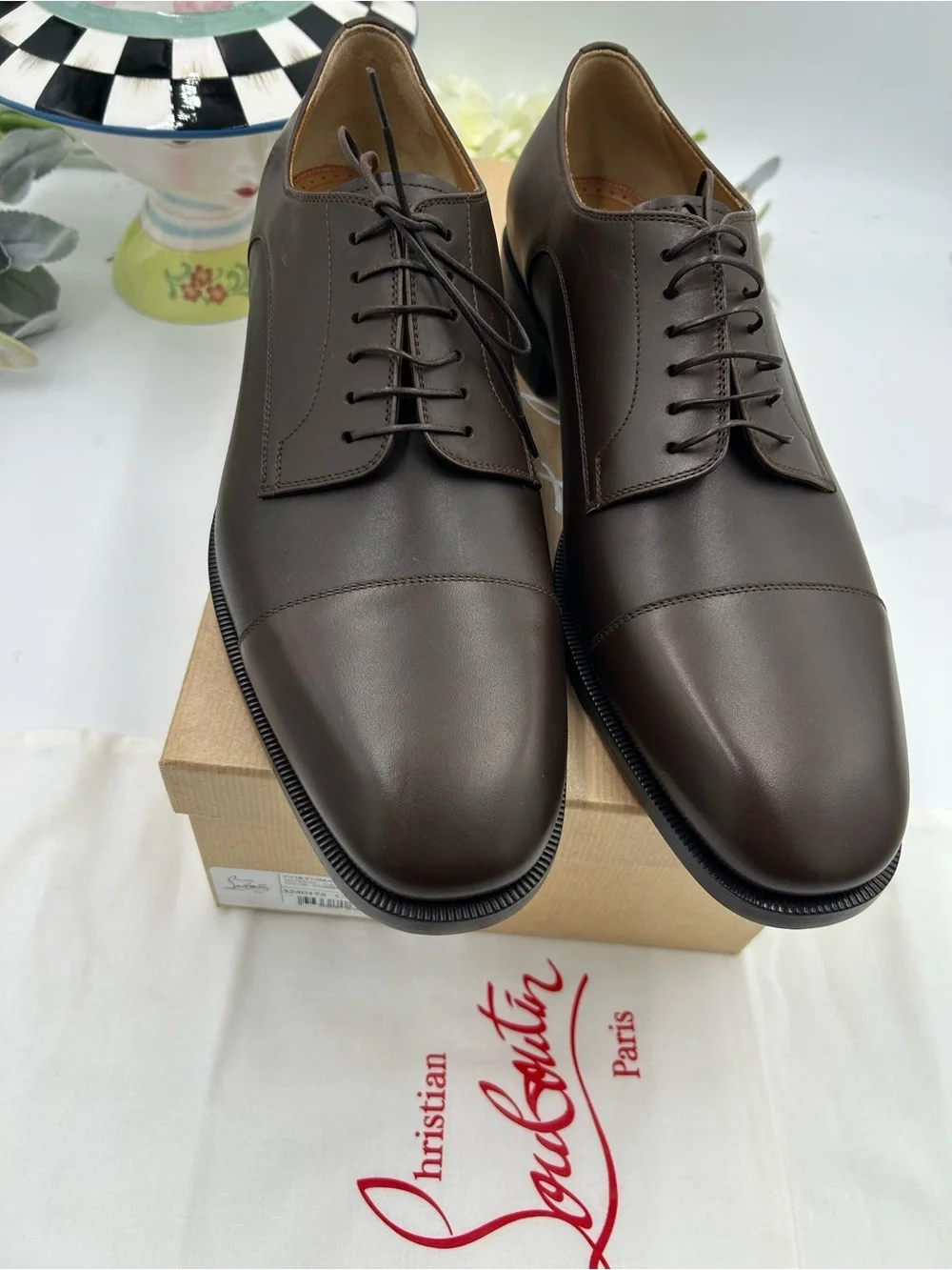 Men's Christian Louboutin CORTOMALE lace up Oxford size 45 made in Italy